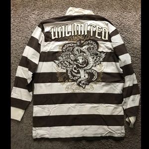 [RARE] Ecko Unlimited - Long Sleeve Polo; Size XL